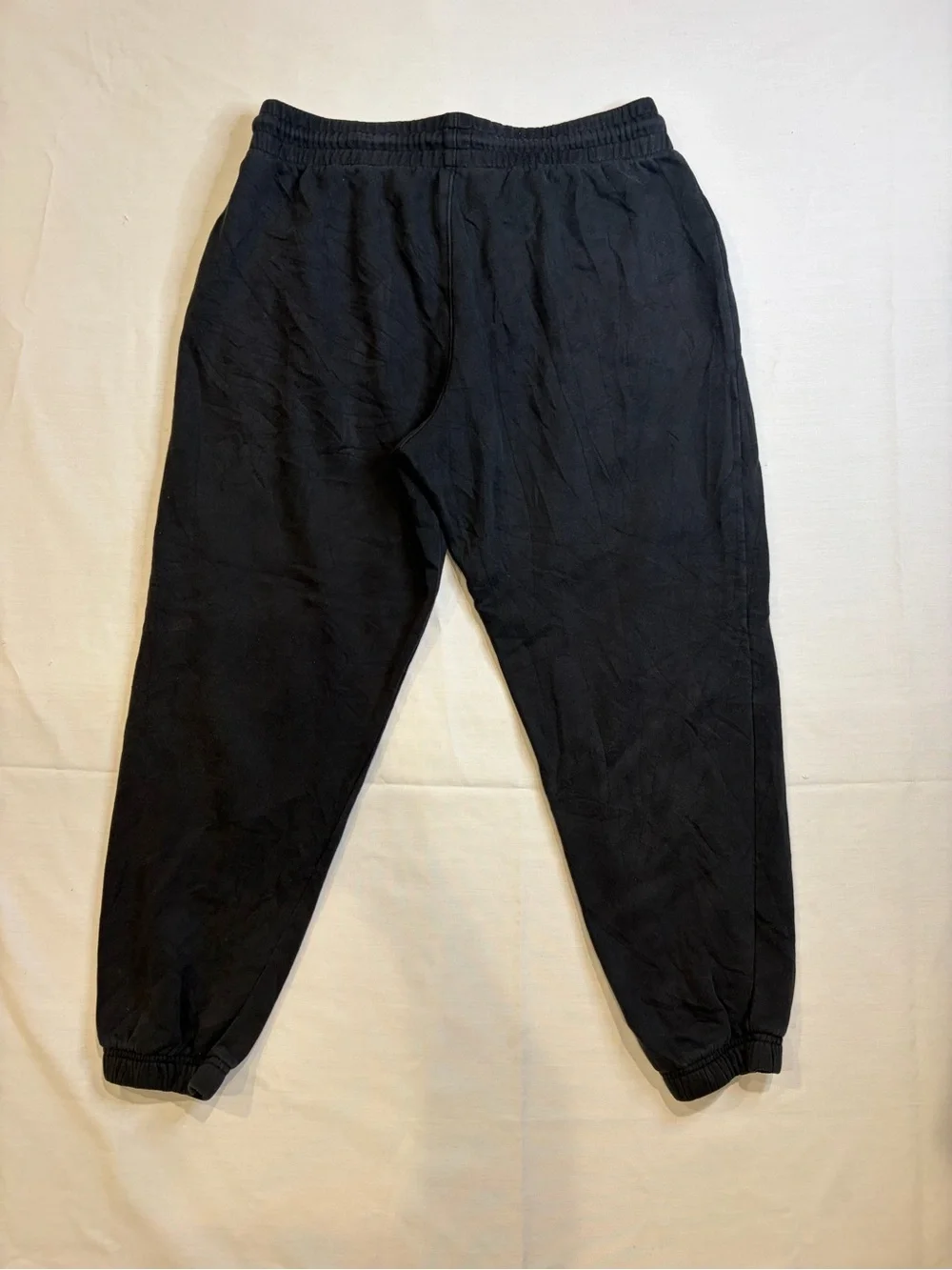 GAP Men’s Black Jogger Sweatpants with White Drawstring